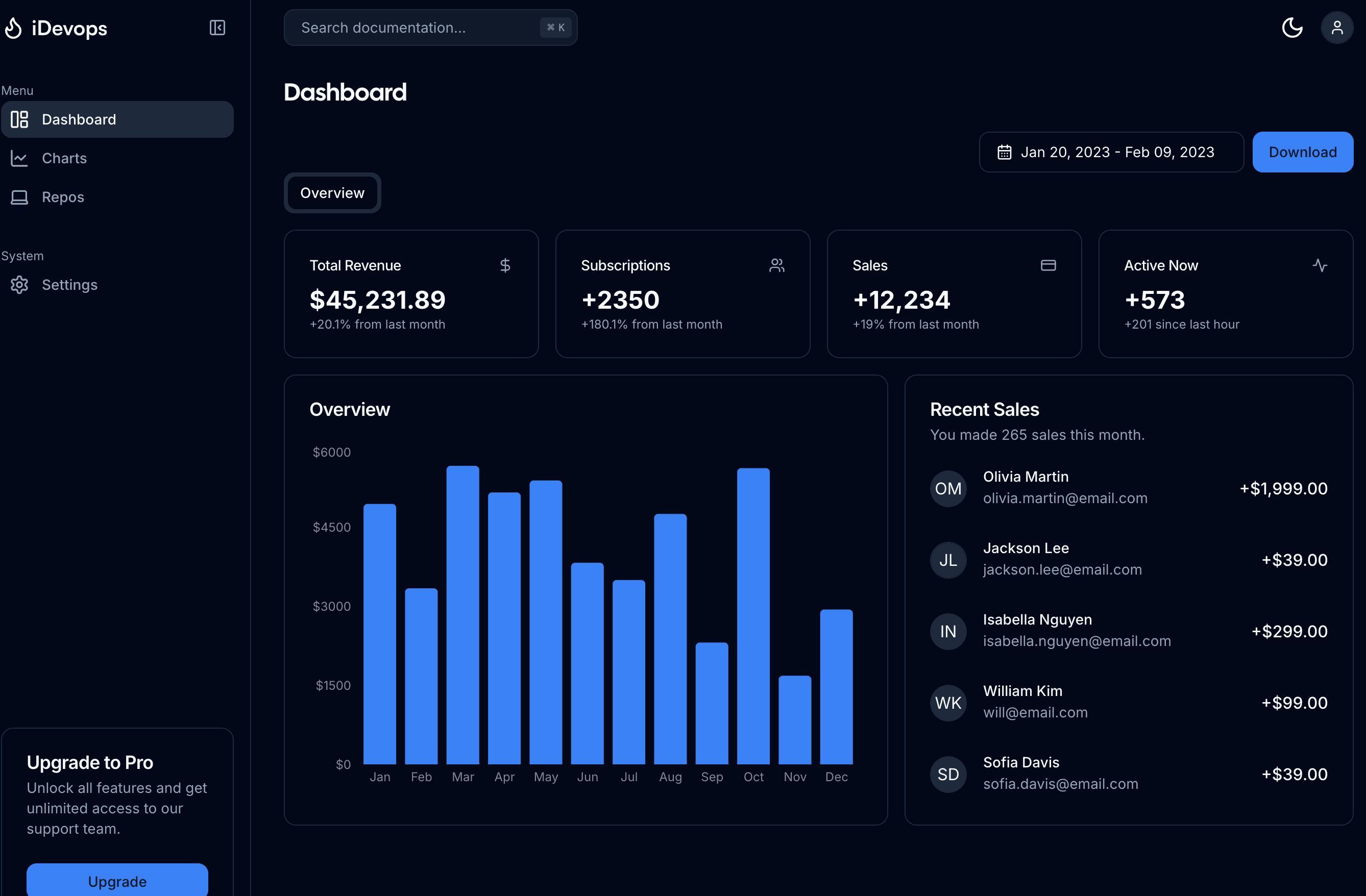 dark preview landing